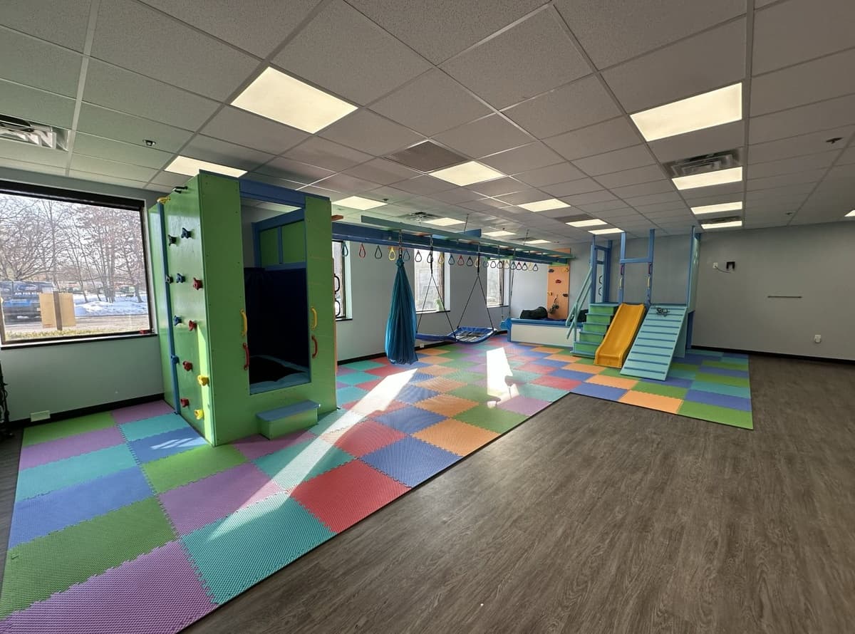 Completed commercial sensory gym after installation